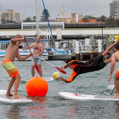 Guy chasing for the ball in SUPBALL